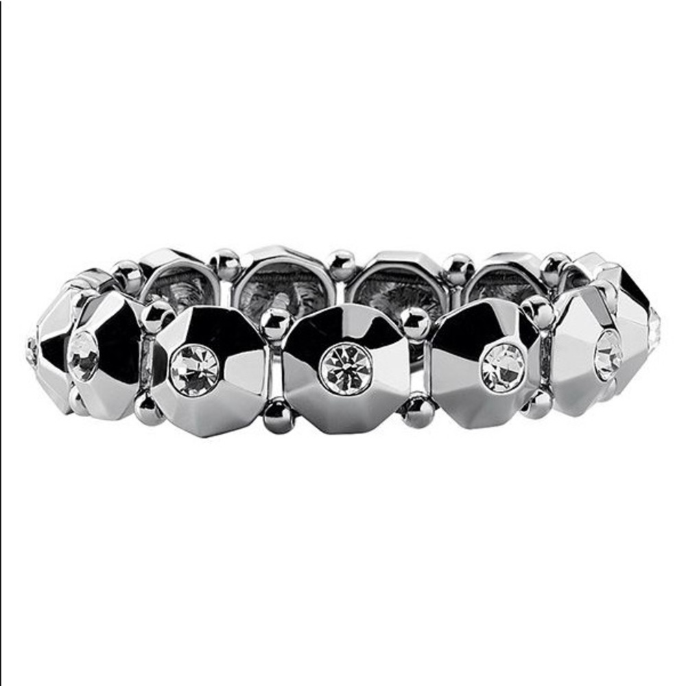 NEW LIA SOPHIA Amplify Stretch Silver Bracelet